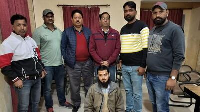 Merajuddin has been handed over to the Rajasthan Anti-Terrorist Squad (ATS) for further interrogation. (HT photo) Merajuddin has been handed over to the Rajasthan Anti-Terrorist Squad (ATS) for further interrogation. (HT photo)
