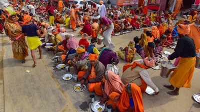 The Magh Mela began on Makar Sankranti, January 15. The second-to-last holy dip in the sacred waters of the Triveni Sangam in Prayagraj will be taken on February 24, on the occasion of Magha Purnima. (PTI) The Magh Mela began on Makar Sankranti, January 15. The second-to-last holy dip in the sacred waters of the Triveni Sangam in Prayagraj will be taken on February 24, on the occasion of Magha Purnima. (PTI)