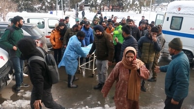 The deceased had been identified as Anton (50), from Russia. "A total of 8 individuals including a local guide, were caught in the avalanche," officials said. (PTI) The deceased had been identified as Anton (50), from Russia. "A total of 8 individuals including a local guide, were caught in the avalanche," officials said. (PTI)