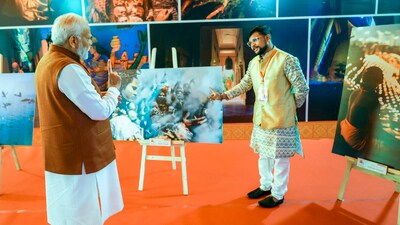 PM Modi visits an exhibition at the Banaras Hindu University (BHU) in Varanasi. (PTI) PM Modi visits an exhibition at the Banaras Hindu University (BHU) in Varanasi. (PTI)