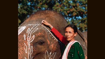 Parbati Barua with one of her elephants in Chhattisgarh in 2003. Even today, she prefers to spend time with her long-time elephant companion Lakshmimala.‘I visit her almost every week,’ she says. (Getty Images) Parbati Barua with one of her elephants in Chhattisgarh in 2003. Even today, she prefers to spend time with her long-time elephant companion Lakshmimala.‘I visit her almost every week,’ she says. (Getty Images)