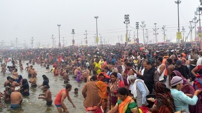 The Triveni Sangam, where the rivers Ganges, Yamuna, and Saraswati converge, holds great significance for Maghi Purnima. (HT File Photo) The Triveni Sangam, where the rivers Ganges, Yamuna, and Saraswati converge, holds great significance for Maghi Purnima. (HT File Photo)