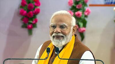 Prime Minister Narendra Modi at a programme at Banaras Hindu University, in Varanasi on Friday. (ANI PHOTO)