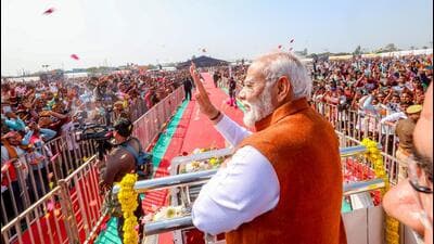 Prime Minister Narendra Modi in Varanasi on Friday. (ANI) Prime Minister Narendra Modi in Varanasi on Friday. (ANI)