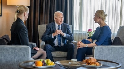 US President Joe Biden met with the wife and daughter of late Russian opposition leader Alexey Navalny in San Francisco and expressed his "heartfelt condolences" following the death of Russian leader in prison, White House said in an official statement. (AFP) US President Joe Biden met with the wife and daughter of late Russian opposition leader Alexey Navalny in San Francisco and expressed his "heartfelt condolences" following the death of Russian leader in prison, White House said in an official statement. (AFP)