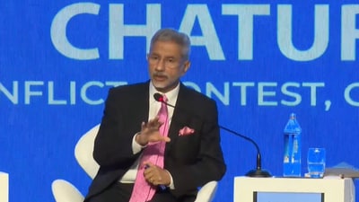 External affairs minister S Jaishankar at Raisina Dialogue 2024.