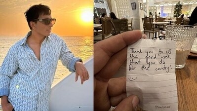 Sonu Sood took to his social media profiles to share a note left behind by a stranger who paid his dinner bill. (Instagram/@sonu_sood) Sonu Sood took to his social media profiles to share a note left behind by a stranger who paid his dinner bill. (Instagram/@sonu_sood)