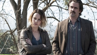Rachel McAdams and Colin Farrell in a still from True Detective season 2.