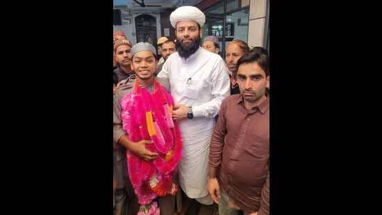 Afdul Din was in Hyderabad on February 3 on a holiday when he decided to start the journey to Mecca. (HT Photo)