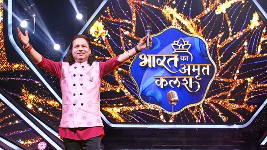 Kailash Kher on the set of the show