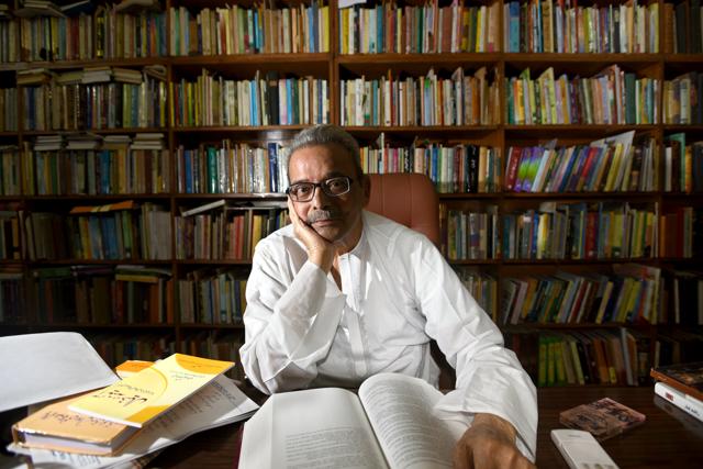Shamsur Rahman Faruqi in a picture dated October 25, 2018. (Amal KS/HT PHOTO)