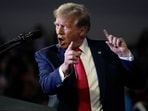 Republican presidential candidate former President Donald Trump speaks at a Get Out The Vote rally at Coastal Carolina University in Conway, S.C., Saturday, Feb. 10, 2024. (AP Photo/Manuel Balce Ceneta)