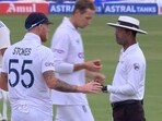 Ben Stokes was seen having an animated discussion with the on-field umpire Ben Stokes was seen having an animated discussion with the on-field umpire