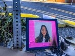 A photo of Jaahnavi Kandula is displayed with flowers, Jan. 29, 2023 in Seattle. A photo of Jaahnavi Kandula is displayed with flowers, Jan. 29, 2023 in Seattle.
