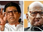 Maharashtra Navnirman Sena chief Raj Thackeray (left) and Nationalist Congress Party (Sharadchandra Pawar) chief Sharad Pawar.