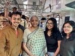 Finance Minister Nirmala Sitharaman took a ride on a Mumbai local train on Saturday. Finance Minister Nirmala Sitharaman took a ride on a Mumbai local train on Saturday.