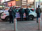 NEW YORK, NEW YORK - FEBRUARY 06: Police patrol in Times Square on February 06, 2024 in New York City.  Spencer Platt/Getty Images/AFP (Photo by SPENCER PLATT / GETTY IMAGES NORTH AMERICA / Getty Images via AFP)