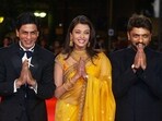 Shah Rukh Khan, Aishwarya Rai and Sanjay Leela Bhansali walked the red carpet at Cannes Film Festival 2002. (File Photo/AFP) Shah Rukh Khan, Aishwarya Rai and Sanjay Leela Bhansali walked the red carpet at Cannes Film Festival 2002. (File Photo/AFP)