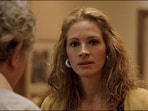 Julia Roberts in a still from Erin Brockovich.