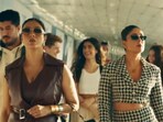 Tabu, Kareena Kapoor and Kriti Sanon in the Crew teaser. Tabu, Kareena Kapoor and Kriti Sanon in the Crew teaser.
