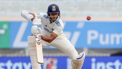 Yashasvi Jaiswal, however, held firm as he produced another impressive knock under pressure. He forged a 82-run stand alongside Shubman Gill (38), but wickets began to tumble following Gill's departure. Rajat Patidar (17) failed to impress again, while Jadeja, who was once again promoted to no.5, scored 12 off as many balls. (ANI ) Yashasvi Jaiswal, however, held firm as he produced another impressive knock under pressure. He forged a 82-run stand alongside Shubman Gill (38), but wickets began to tumble following Gill's departure. Rajat Patidar (17) failed to impress again, while Jadeja, who was once again promoted to no.5, scored 12 off as many balls. (ANI )