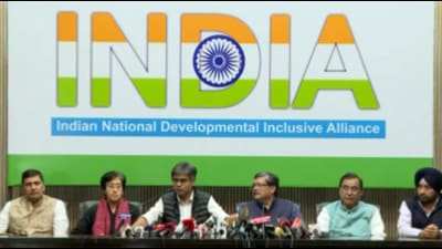 Addressing a joint press conference here, Congress leader Mukul Wasnik announced that the AAP will contest four of the seven Lok Sabha seats in Delhi (Twitter Photo) Addressing a joint press conference here, Congress leader Mukul Wasnik announced that the AAP will contest four of the seven Lok Sabha seats in Delhi (Twitter Photo)