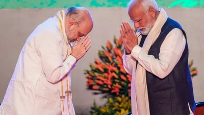 BJP held crucial election meetings in New Delhi on Saturday. (PTI) BJP held crucial election meetings in New Delhi on Saturday. (PTI)