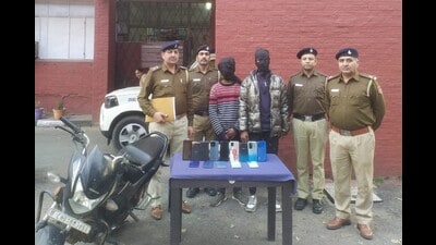 The accused in the custody of Chandigarh Police. (HT Photo)