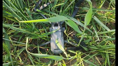 The recovered drone. (Source: X)