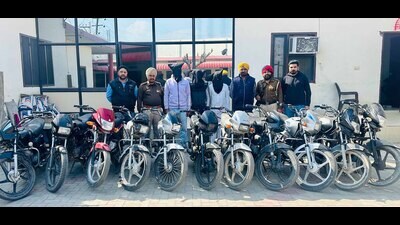 Vehicle lifter gang arrested by Jagraon police on Saturday, February 24, 2024. (HT Photo)