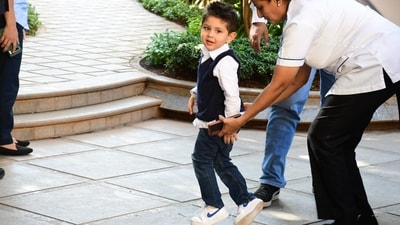 Little Jeh recently turned three and parents Kareena Kapoor and Saif Ali Khan celebrated with a superhero birthday party in Mumbai. The celebrity kid, who is better known as Jeh or ‘Jeh baba’, is actually named Jehangir Ali Khan. (Varinder Chawla) Little Jeh recently turned three and parents Kareena Kapoor and Saif Ali Khan celebrated with a superhero birthday party in Mumbai. The celebrity kid, who is better known as Jeh or ‘Jeh baba’, is actually named Jehangir Ali Khan. (Varinder Chawla)