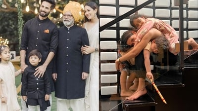 Actor Shahid Kapoor and wife Mira Rajput have two kids – Misha is 7 and Zain is 5. Both are currently studying at Dhirubhai Ambani International School. Shahid and Mira try to keep their kids away from the public eye as much as possible, and rarely post pictures of their faces on social media. Actor Shahid Kapoor and wife Mira Rajput have two kids – Misha is 7 and Zain is 5. Both are currently studying at Dhirubhai Ambani International School. Shahid and Mira try to keep their kids away from the public eye as much as possible, and rarely post pictures of their faces on social media.