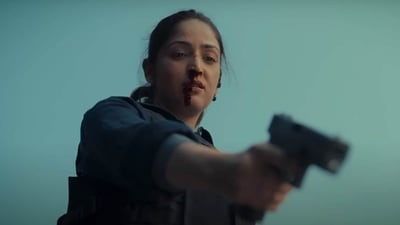 Article 370 box office collection day 1: Yami Gautam in a still from Article 370. Article 370 box office collection day 1: Yami Gautam in a still from Article 370.