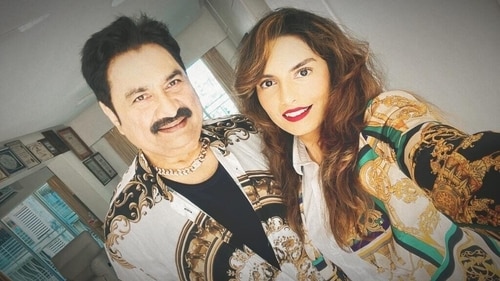 Shannon K with her father and singing icon Kumar Sanu. Shannon K with her father and singing icon Kumar Sanu.