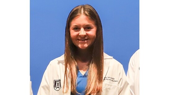 Police said Friday, Feb. 23, 2024, that they are questioning a “person of interest” in the death of Laken Riley, a nursing student whose body was found on the University of Georgia campus in Athens, Ga., after not returning from a run. (Augusta University via AP) (AP)