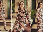 Sonam Kapoor's latest look is all about spring vibes as the diva dazzles in a stunning ensemble that is embellished with enchanting floral patterns all over. The stylish actress is a total fashionista who is always hitting the style targets like a pro. Whether it's a sartorial saree or a chic jumpsuit, Sonam can rock any look to perfection. She may not be doing too many films at the moment, but she makes sure to steal the limelight with her incredible fashion sense and undeniable beauty. Her latest look is no exception as she brings some floral energy to our weekend in her coordinated chic ensemble.&nbsp;