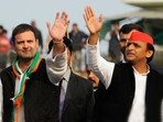 Akhilesh Yadav and Rahul Gandhi 