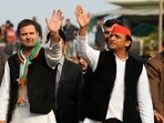 Akhilesh Yadav and Rahul Gandhi 