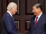 FILE PHOTO: U.S. President Joe Biden shakes hands with Chinese President Xi Jinping at Filoli estate on the sidelines of the Asia-Pacific Economic Cooperation (APEC) summit, in Woodside, California, U.S., November 15, 2023. REUTERS/Kevin Lamarque/File Photo