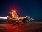 US and British forces carried out a fresh wave of strikes February 24, against 18 Huthi targets in Yemen, a joint statement said, following weeks of unrelenting attacks on Red Sea shipping by the Iran-backed rebels. (Photo by Handout / US Central Command (CENTCOM) / AFP) / US and British forces carried out a fresh wave of strikes February 24, against 18 Huthi targets in Yemen, a joint statement said, following weeks of unrelenting attacks on Red Sea shipping by the Iran-backed rebels. (Photo by Handout / US Central Command (CENTCOM) / AFP) /
