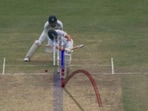 The Hawk-Eye for Joe Root's dismissal in the 4th Test The Hawk-Eye for Joe Root's dismissal in the 4th Test