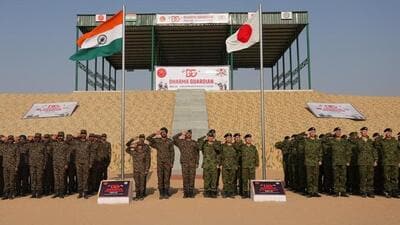 ‘Dharma Guardian’ is an annual exercise held alternately in India and Japan (Twitter/@adgpi) ‘Dharma Guardian’ is an annual exercise held alternately in India and Japan (Twitter/@adgpi)