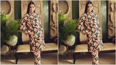 Assisted by celebrity fashion stylist Mohit Rai, Sonam kept her accessories to a minimum to let her outfit shine, styling her look with just a pair of gold drop statement earrings and black pump heels. (Instagram/@sonamkapoor) Assisted by celebrity fashion stylist Mohit Rai, Sonam kept her accessories to a minimum to let her outfit shine, styling her look with just a pair of gold drop statement earrings and black pump heels. (Instagram/@sonamkapoor)