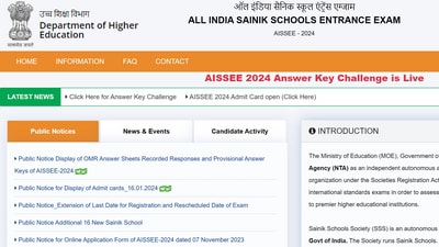 AISSEE 2024 Answer Key out, challenge available till Feb 27 on official website AISSEE 2024 Answer Key out, challenge available till Feb 27 on official website