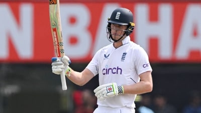 Zak Crawley led the lone fightback for England as he scored 60 runs. Wickets, however, continued to tumble at the other end (AFP)