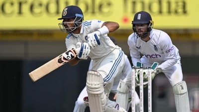 Dhruv Jurel, however, continued his solid innings as he played a composed knock, not shying away from taking on the bad deliveries and added valuable runs to the scoreboard. (AFP)