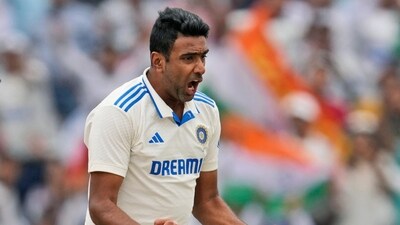 Ravichandran Ashwin celebrates the wicket of England's Ollie Pope. (AP) Ravichandran Ashwin celebrates the wicket of England's Ollie Pope. (AP)