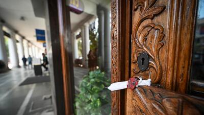 NDMC sealed seven units in Connaught Place on Wednesday over non-payment of property taxes. The civic body said it will continue its drive in the coming days as there were 1,500 long-term defaulters in the New Delhi area with arrears amounting to ₹3,500 crore. (Sanchit Khanna/HT Photo) NDMC sealed seven units in Connaught Place on Wednesday over non-payment of property taxes. The civic body said it will continue its drive in the coming days as there were 1,500 long-term defaulters in the New Delhi area with arrears amounting to ₹3,500 crore. (Sanchit Khanna/HT Photo)