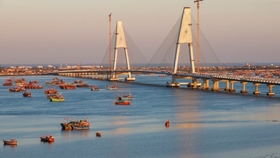 The four-lane 27.20-metre wide bridge has 2.50 metre wide footpaths on each side, it said. (PTI) The four-lane 27.20-metre wide bridge has 2.50 metre wide footpaths on each side, it said. (PTI)
