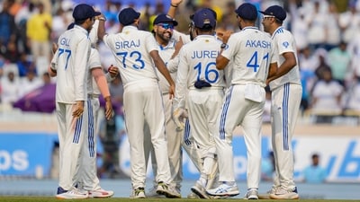 Rohit Sharma's India are 152 runs away from capturing the series against England. (PTI) Rohit Sharma's India are 152 runs away from capturing the series against England. (PTI)